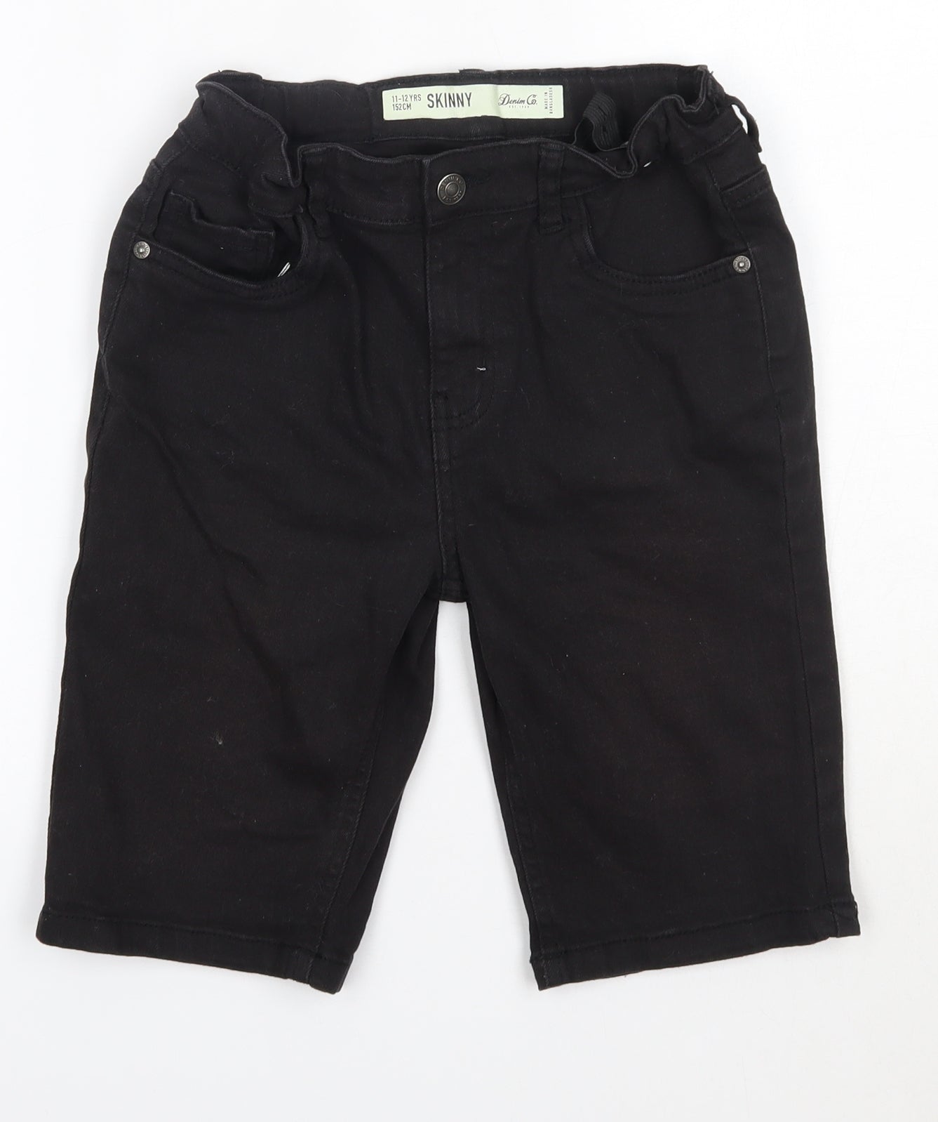 Primark Boys Black  Cotton Chino Shorts Size 11-12 Years  Regular