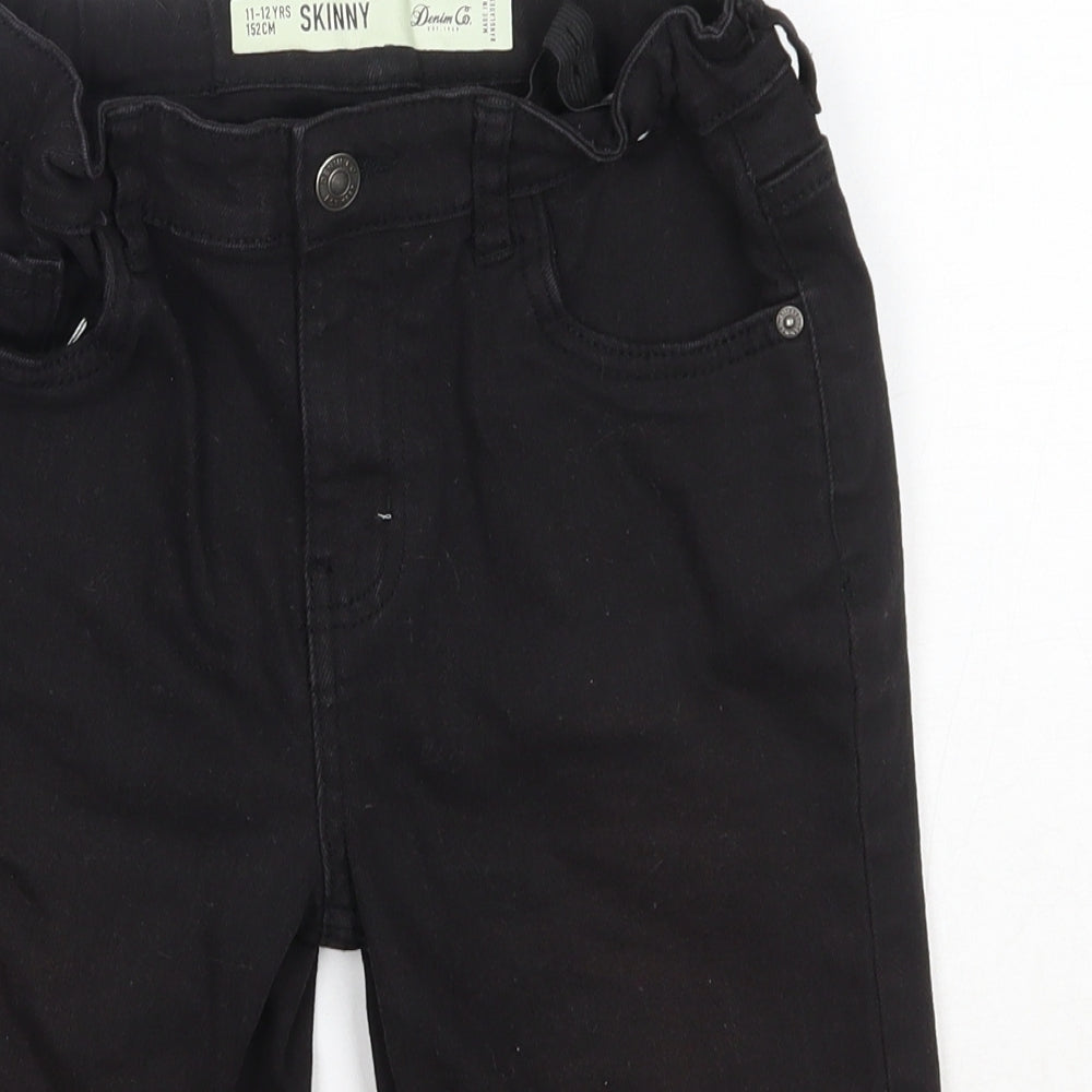 Primark Boys Black  Cotton Chino Shorts Size 11-12 Years  Regular