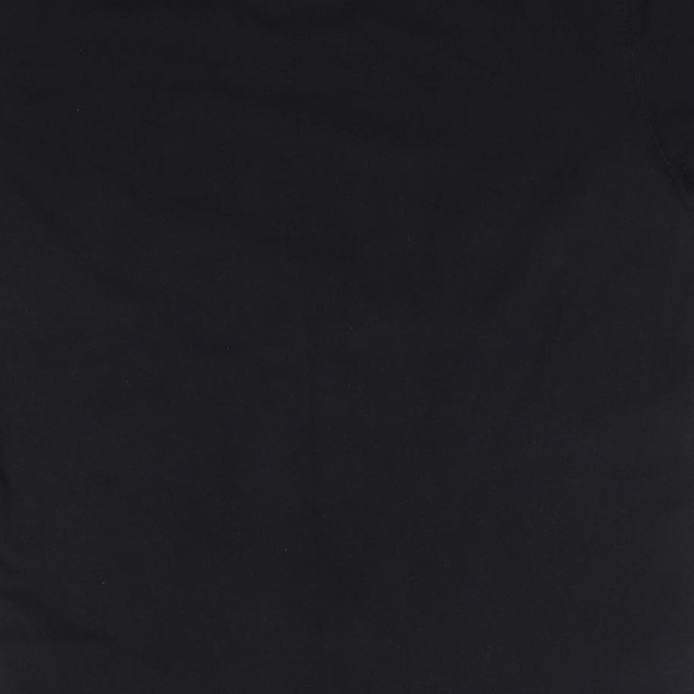 Manchester United Mens Black  Cotton  T-Shirt Size S Round Neck