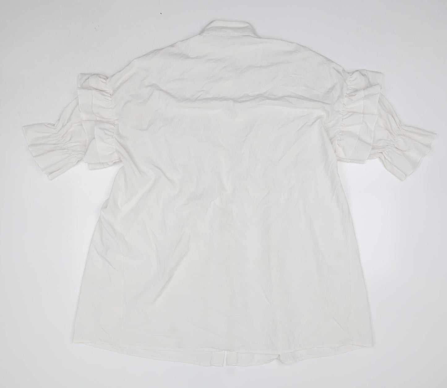 Cherry Koko Womens White  Polyester A-Line  Size M  V-Neck