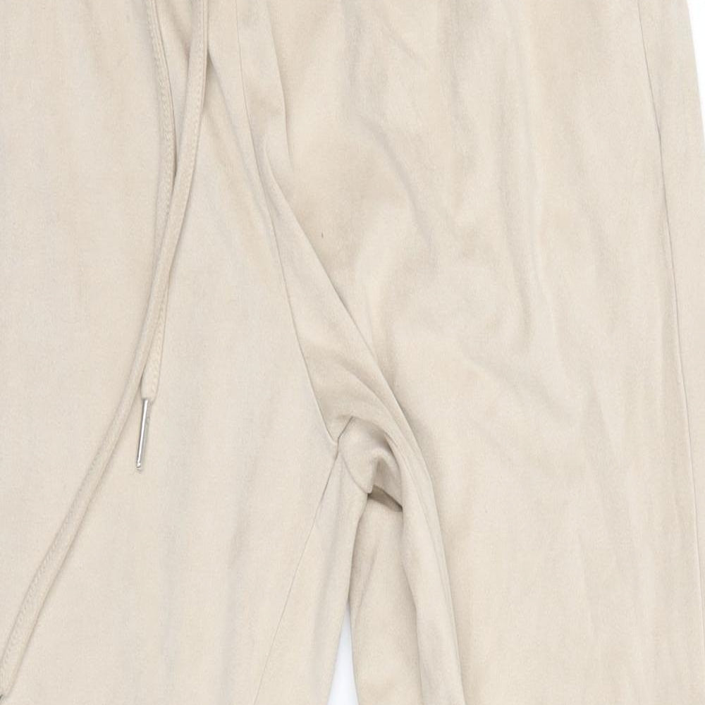 F&F Womens Beige  Polyester Jogger Trousers Size 16 L26 in Regular