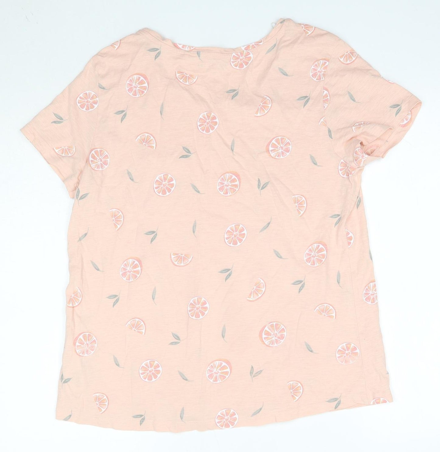 Debenhams Womens Pink  100% Cotton Basic T-Shirt Size 16 Round Neck