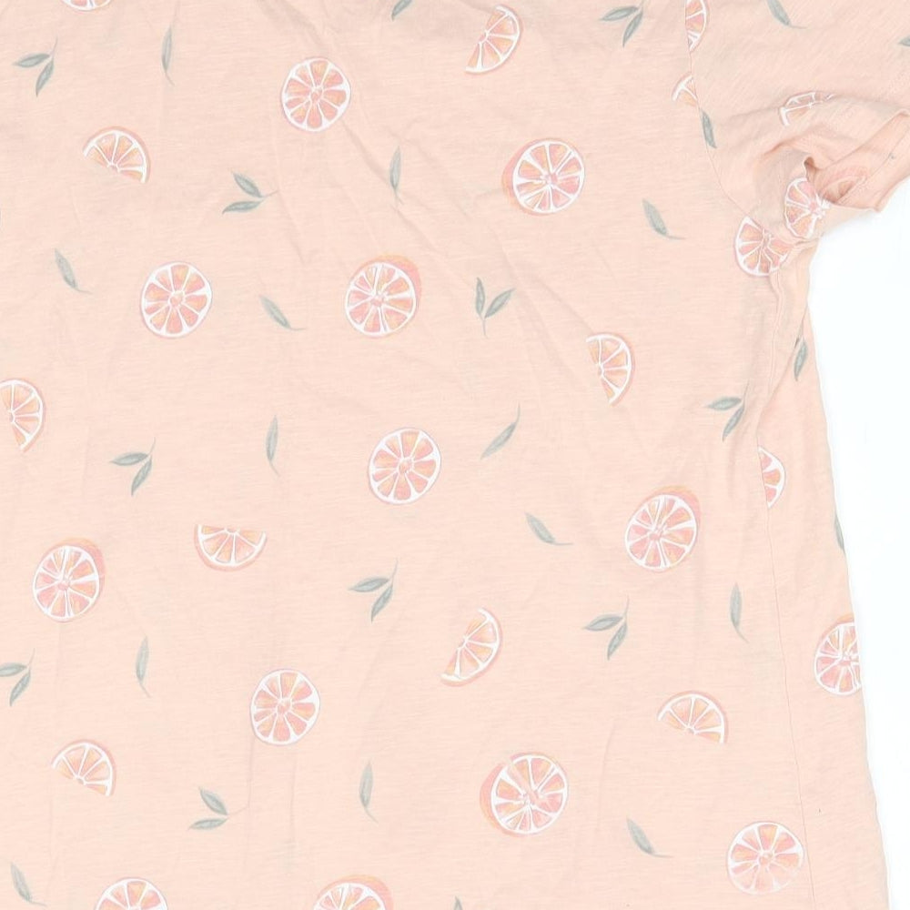 Debenhams Womens Pink  100% Cotton Basic T-Shirt Size 16 Round Neck