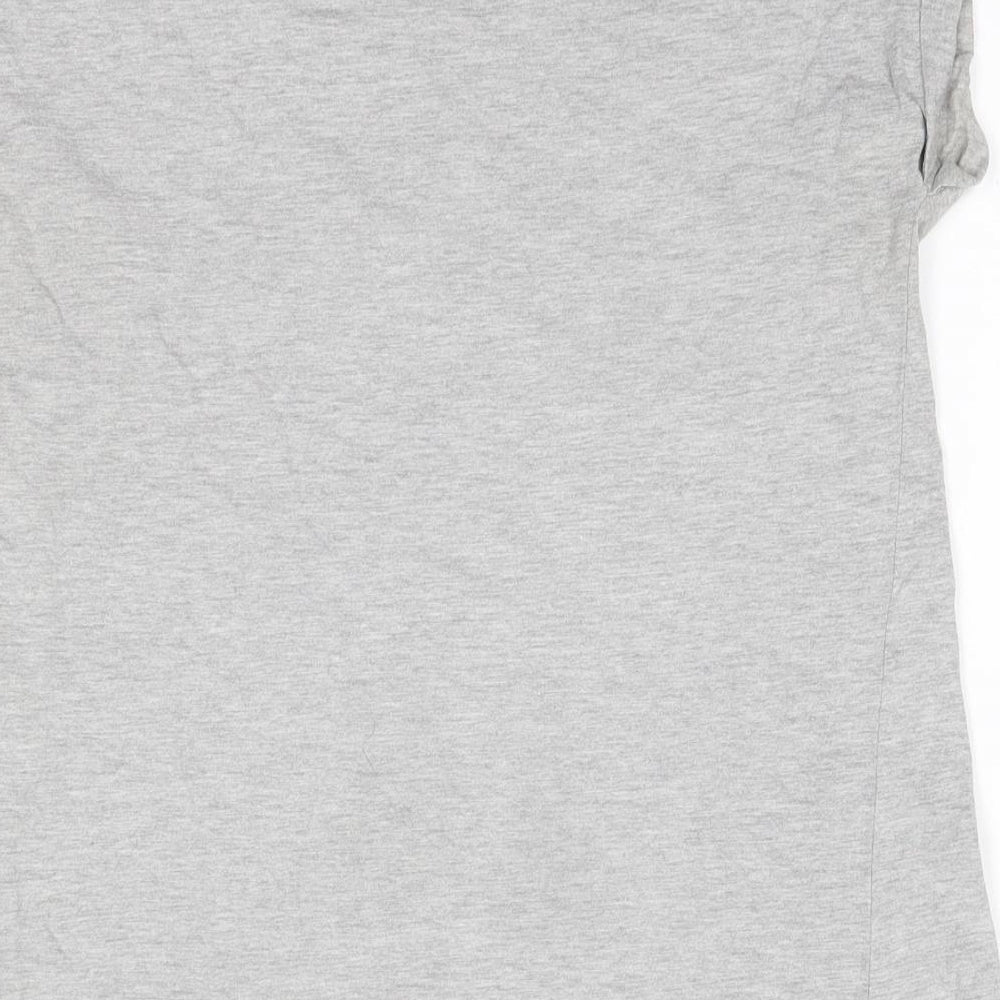 Saltrock Womens Grey  Cotton Basic T-Shirt Size 14 Round Neck