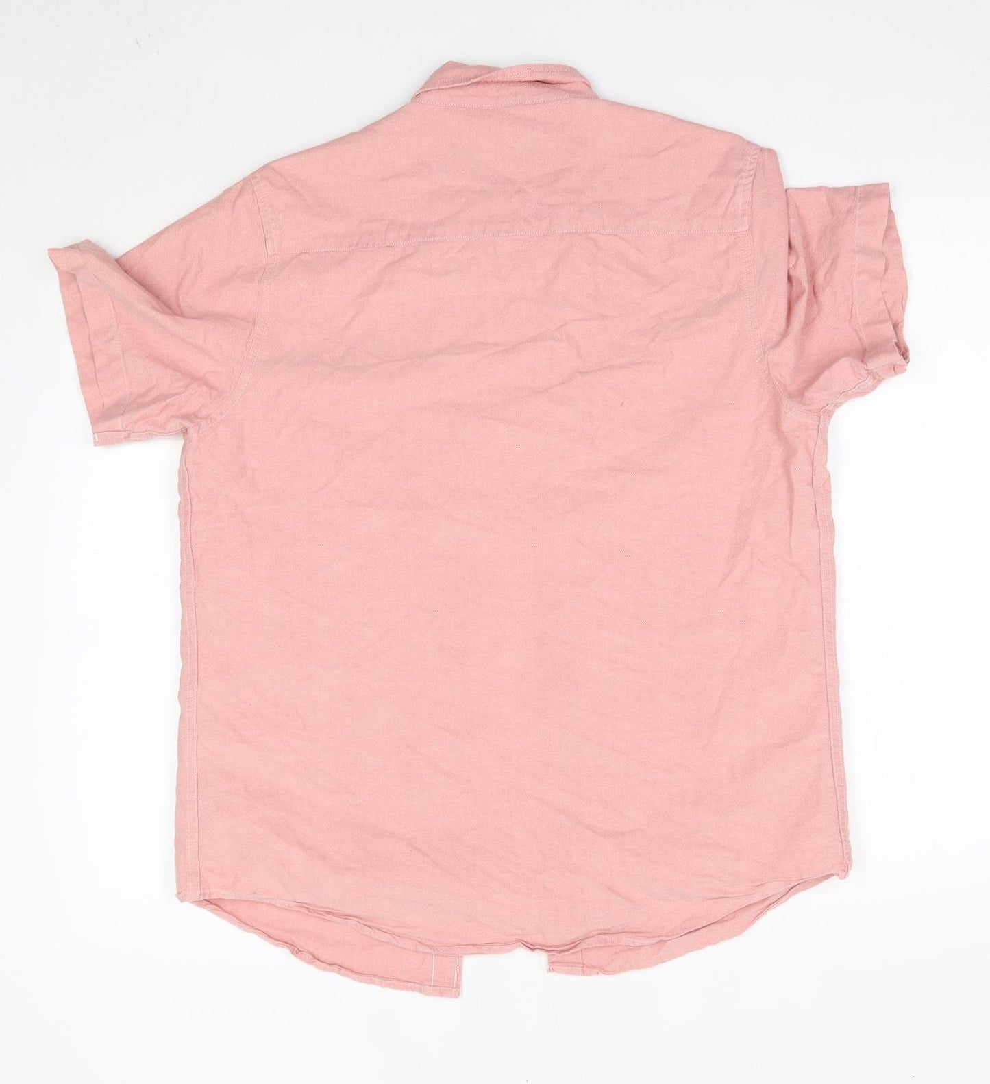 Topman Mens Pink  Cotton  Button-Up Size M Collared