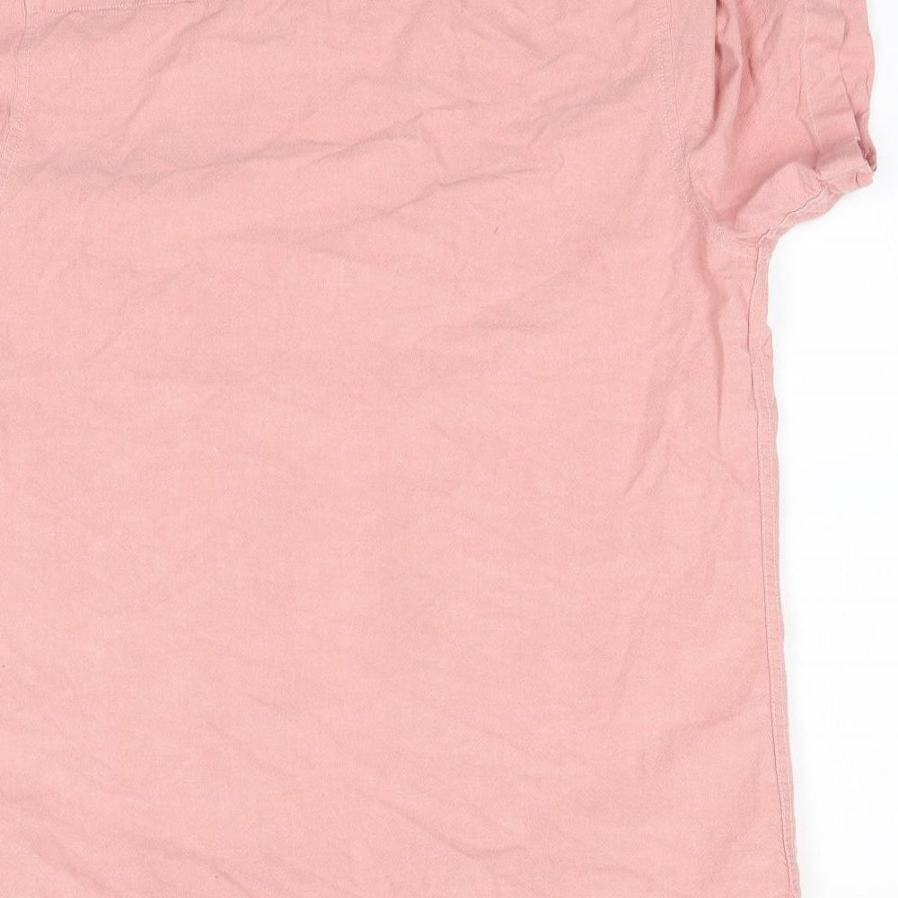 Topman Mens Pink  Cotton  Button-Up Size M Collared
