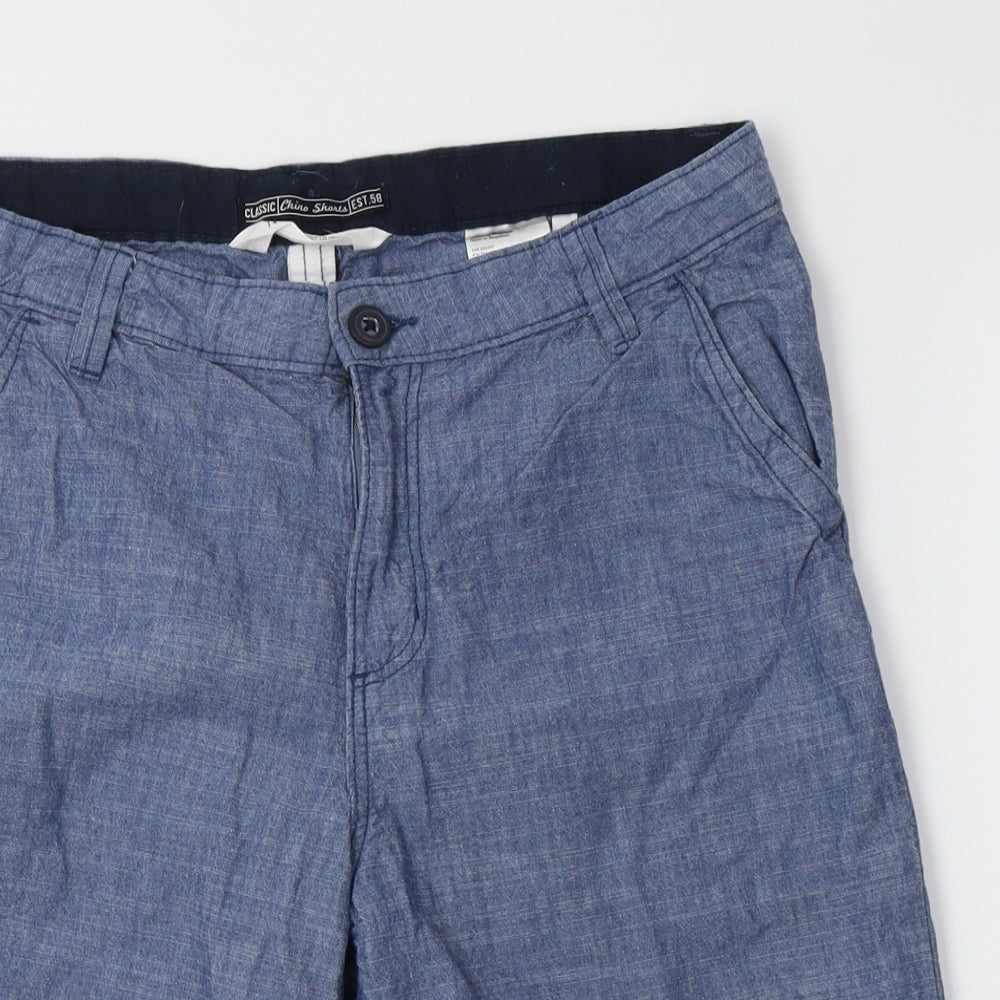 H&M Boys Blue  Cotton Chino Shorts Size 14-15 Years  Regular