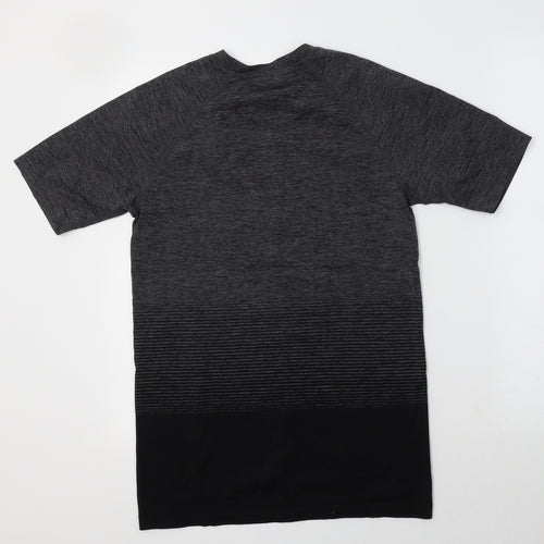Club la Womens Grey  Polyester Basic T-Shirt Size S Crew Neck