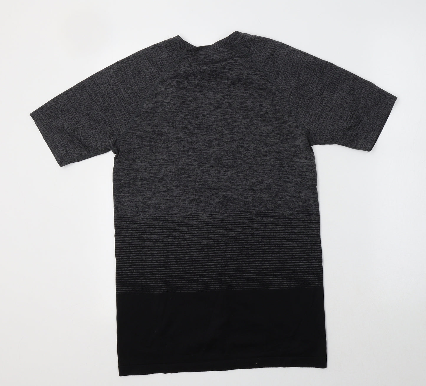 Club la Womens Grey  Polyester Basic T-Shirt Size S Crew Neck