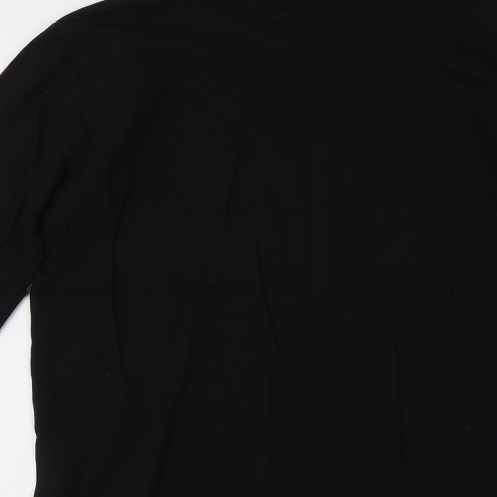 Zara Girls Black  Cotton Basic T-Shirt Size 10 Years Crew Neck