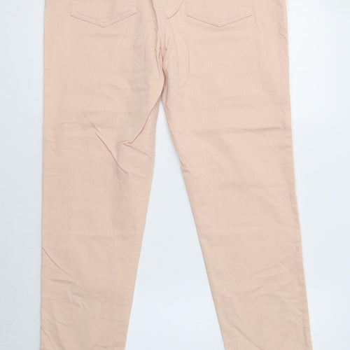 F&F Womens Pink  Cotton Straight Jeans Size 12 L28 in Regular