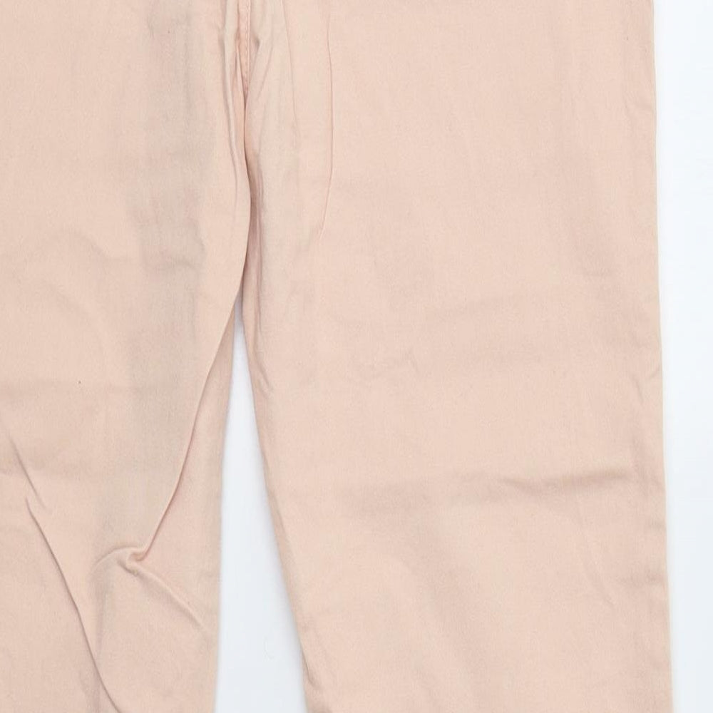 F&F Womens Pink  Cotton Straight Jeans Size 12 L28 in Regular