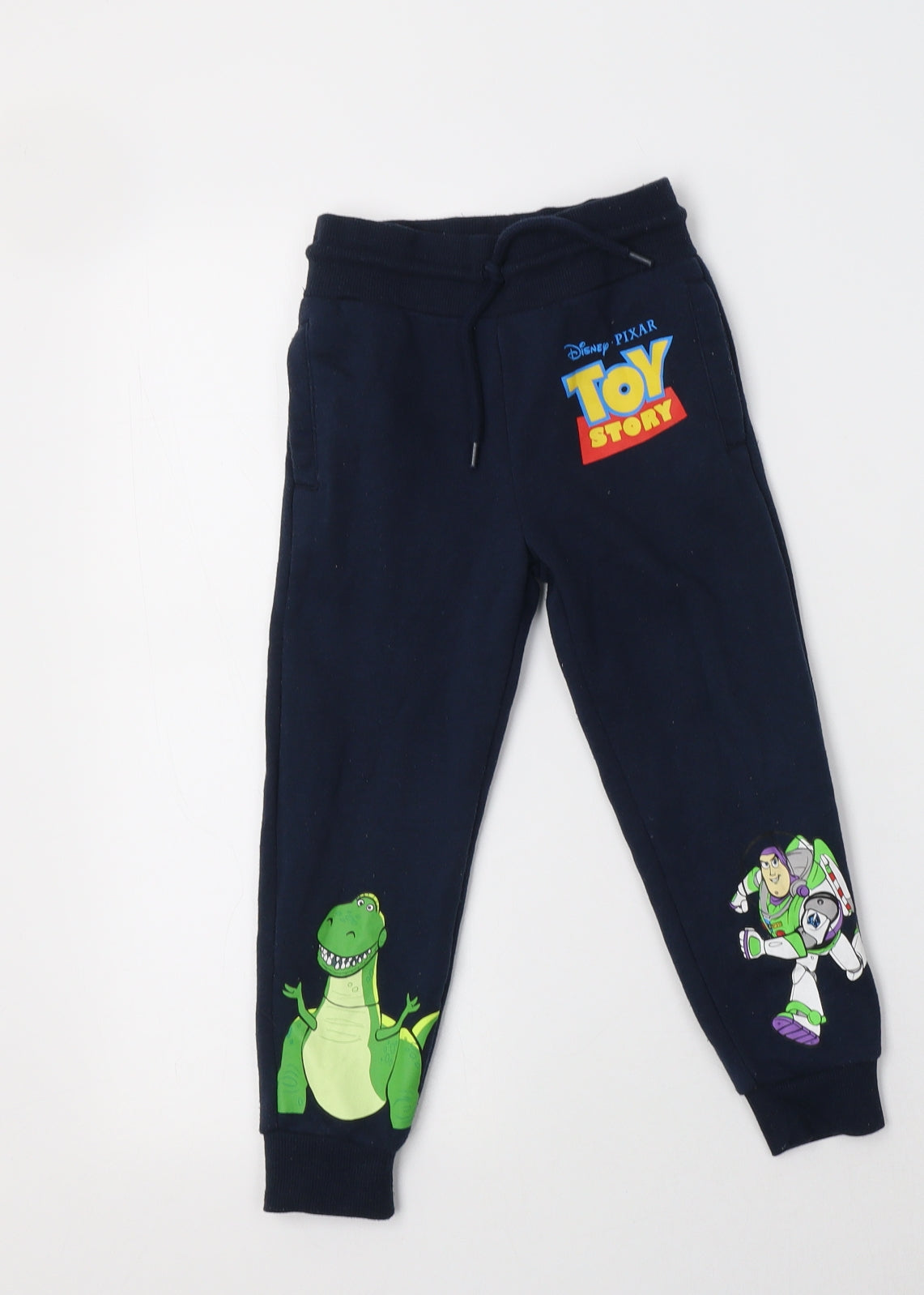 Primark Boys Blue  Cotton Jogger Trousers Size 3-4 Years  Regular  - Toy Story