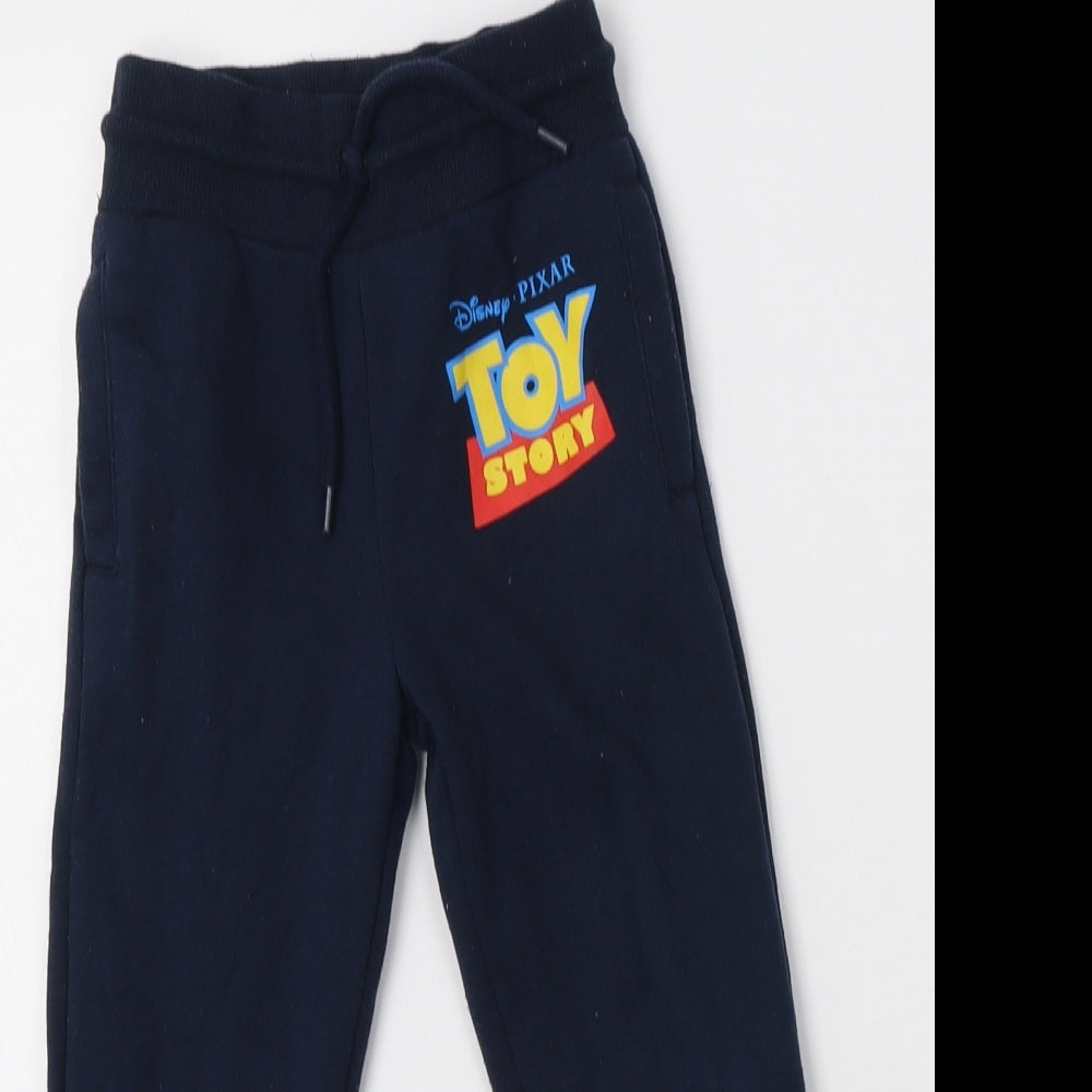 Primark Boys Blue  Cotton Jogger Trousers Size 3-4 Years  Regular  - Toy Story