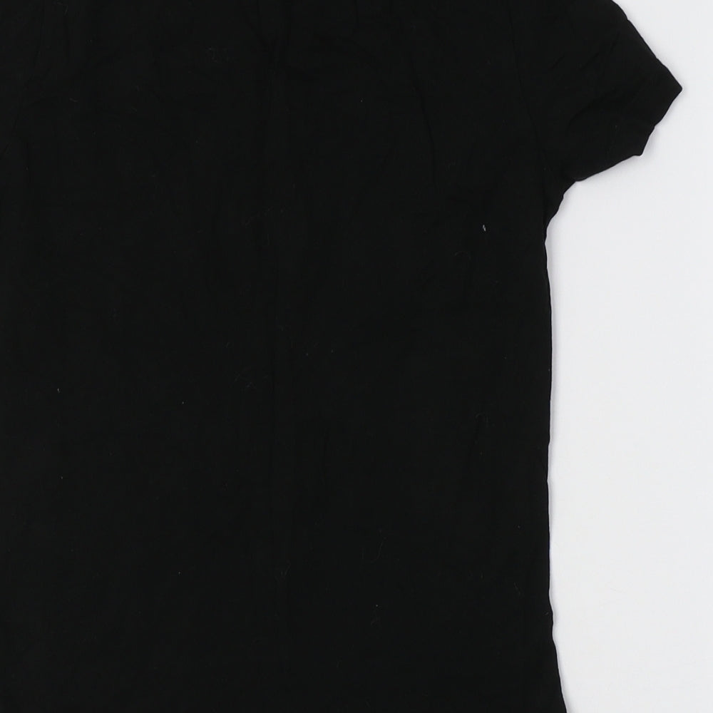 PUMA Girls Black  Cotton Basic T-Shirt Size 11-12 Years Crew Neck