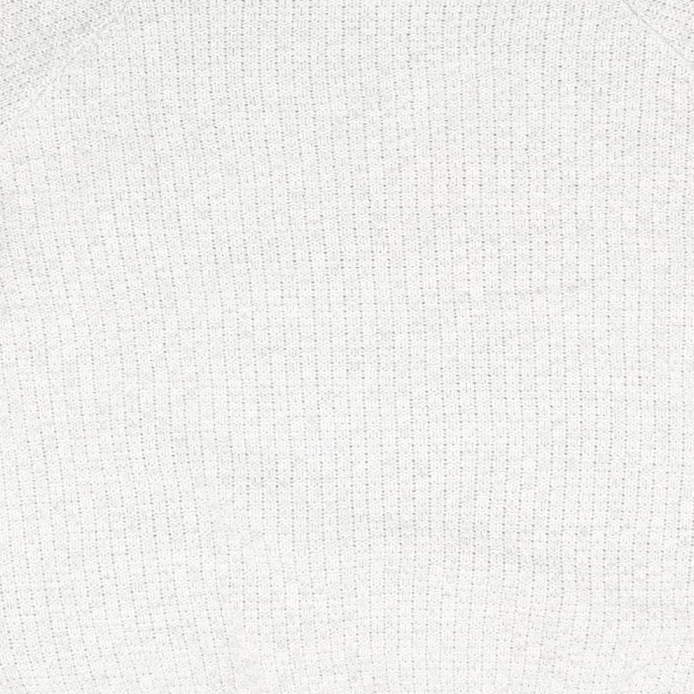 Primark Mens Ivory Round Neck  Acrylic Pullover Jumper Size L   - Pale Grey & Ivory Mix