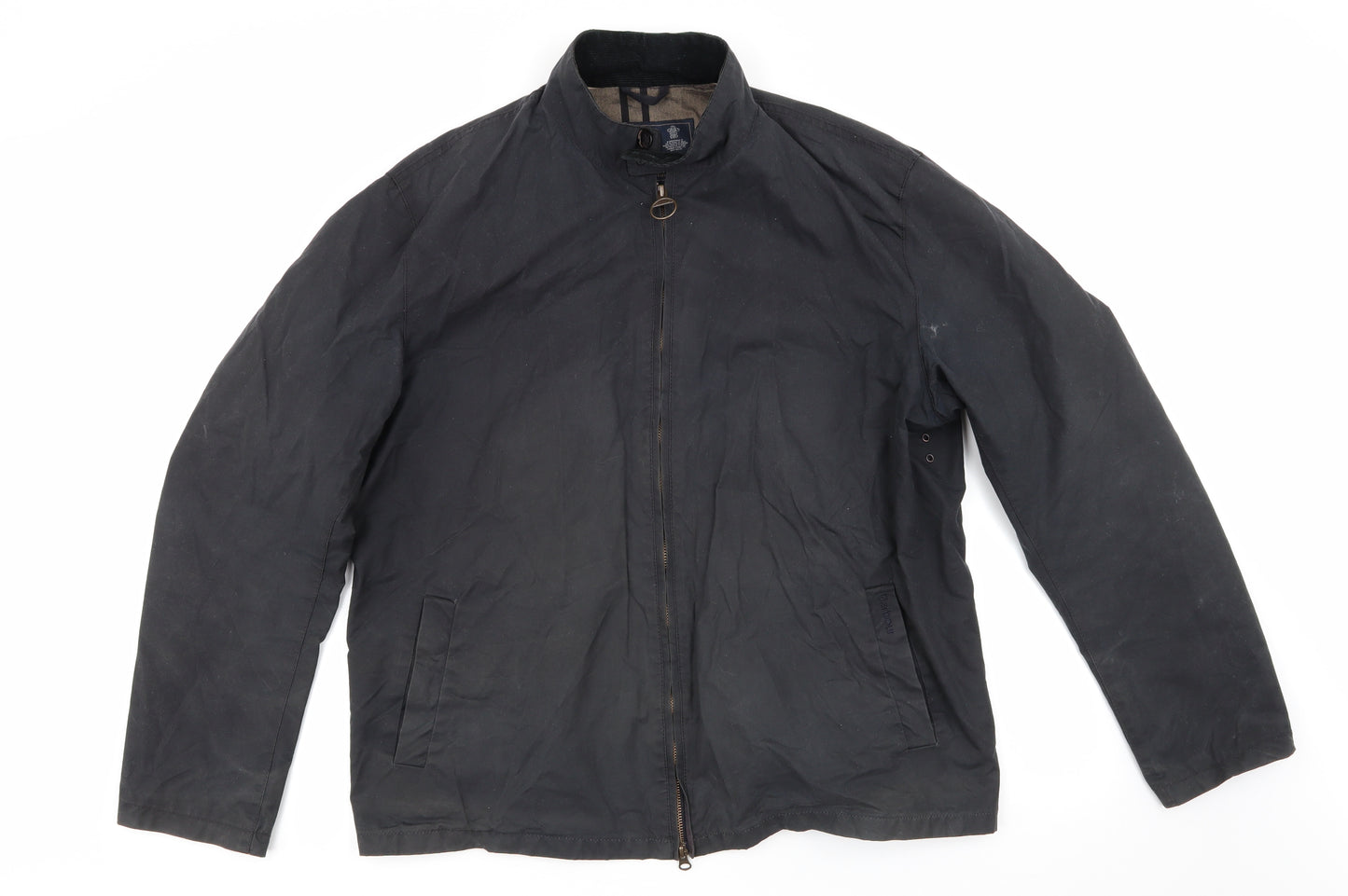 Barbour Mens Black   Jacket Coat Size XL   - Upright Collar