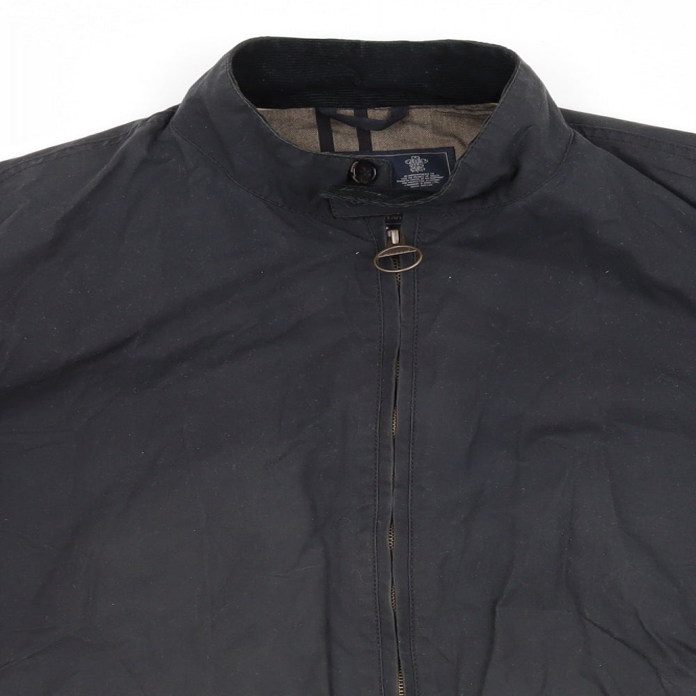 Barbour Mens Black   Jacket Coat Size XL   - Upright Collar