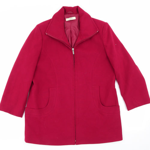Classics Womens Red   Overcoat Coat Size 14   - Deep Red