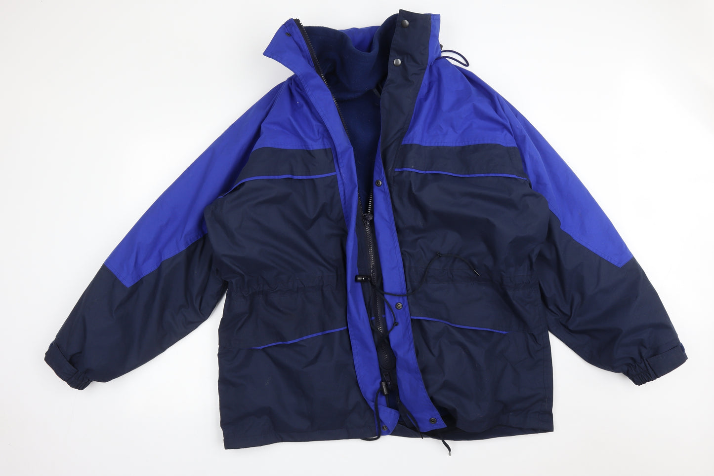 HYDRO-POR SILVER Mens Blue   Overcoat Coat Size XL