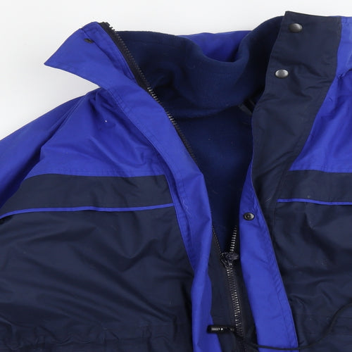 HYDRO-POR SILVER Mens Blue   Overcoat Coat Size XL