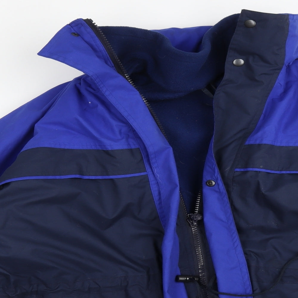 HYDRO-POR SILVER Mens Blue   Overcoat Coat Size XL