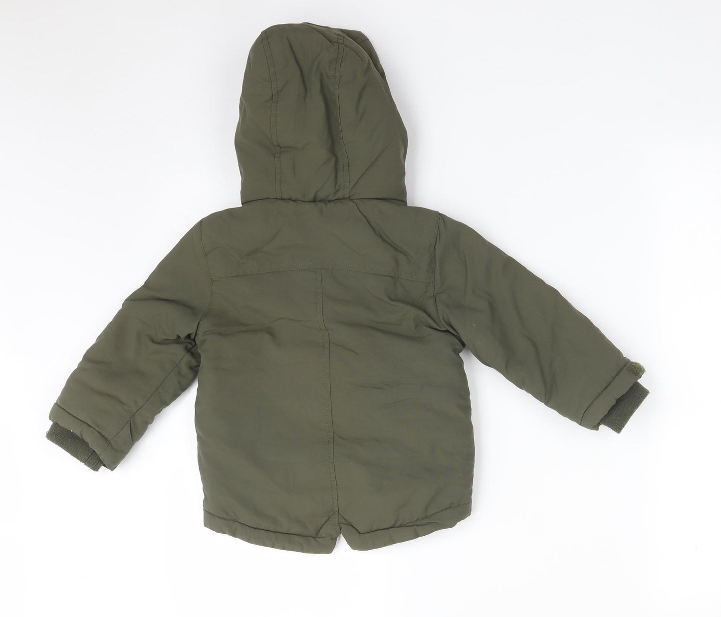 M&S Boys Green   Overcoat Coat Size 18-24 Months