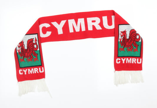 CYMRU Mens Multicoloured   Scarf  One Size   - WELSH FLAG