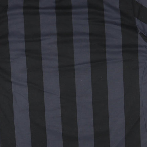 Umbro Mens Black Striped Polyester  T-Shirt Size 48 V-Neck  - MCFC Etihad Airways