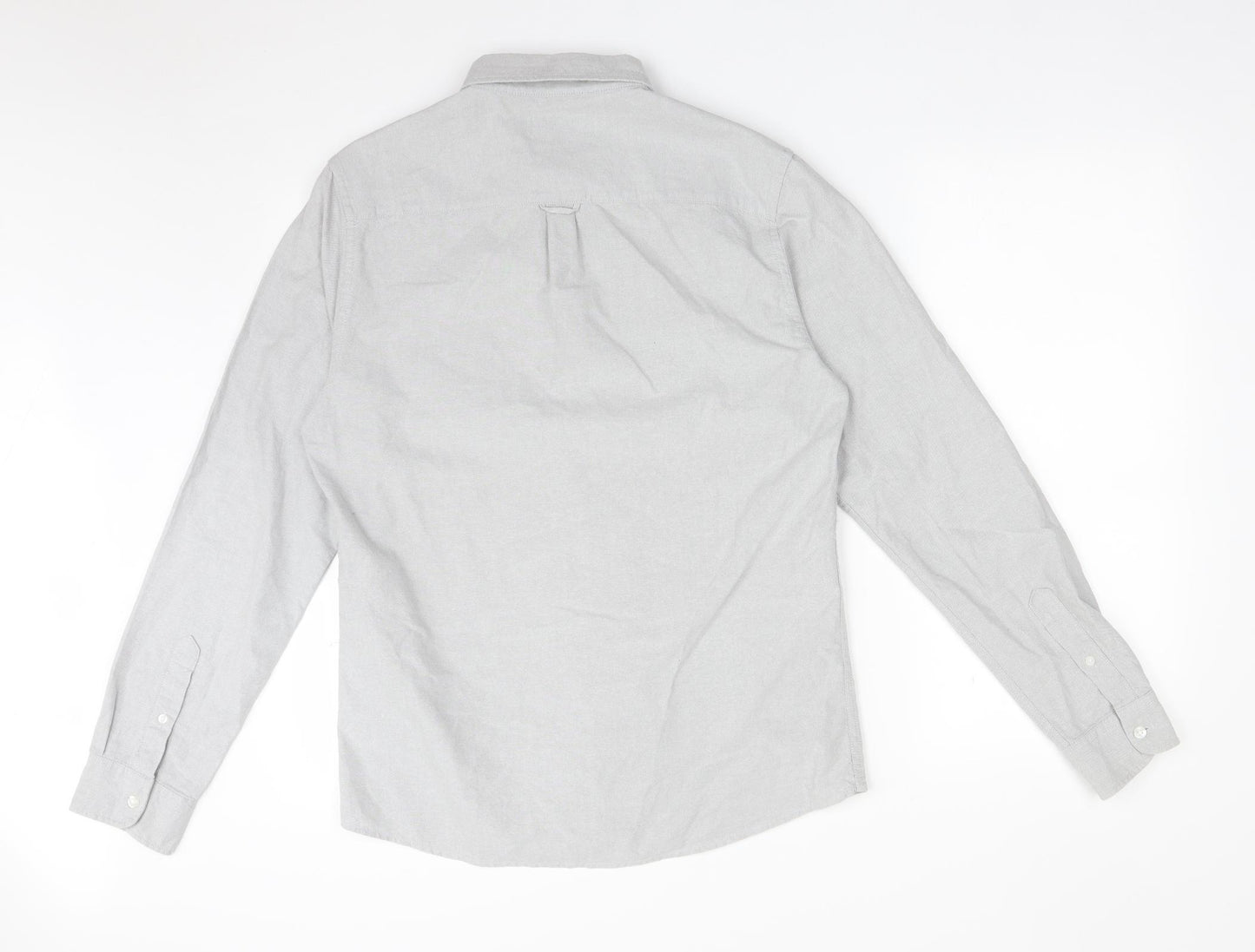 Primark Mens Grey  Cotton  Dress Shirt Size M Collared