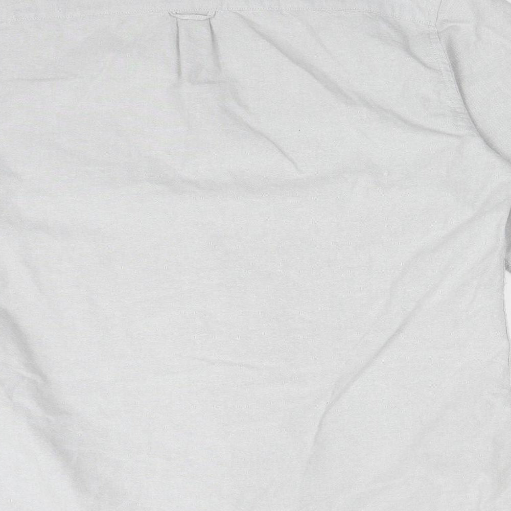 Primark Mens Grey  Cotton  Dress Shirt Size M Collared