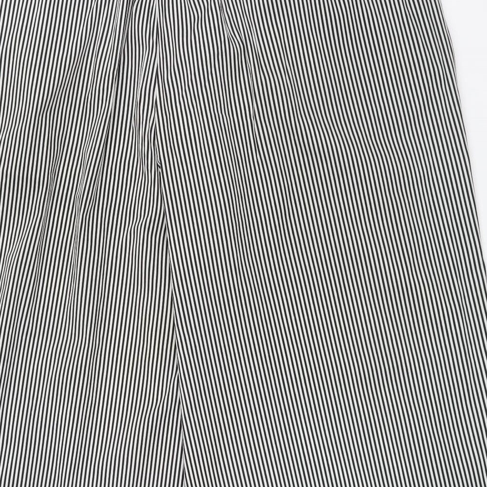 Zara Womens Multicoloured Striped   Trousers Size L L28 in Regular