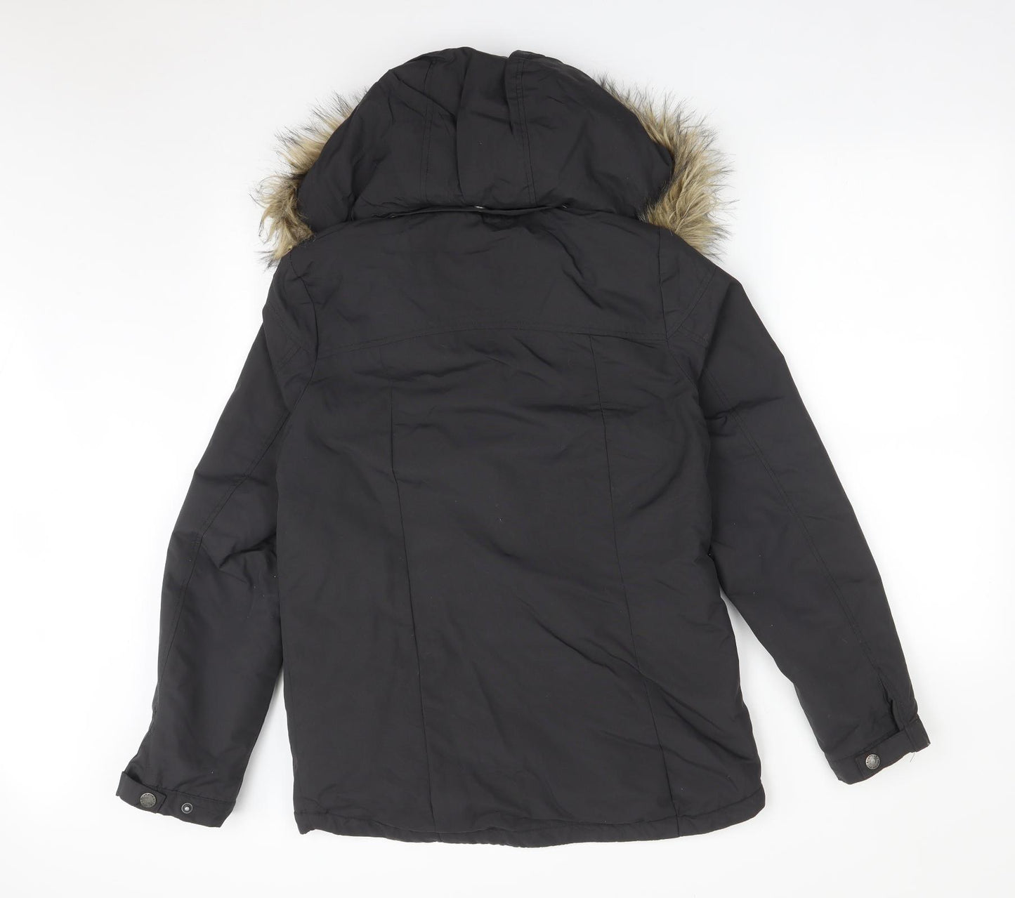 FATFACE Womens Black   Overcoat Coat Size 10