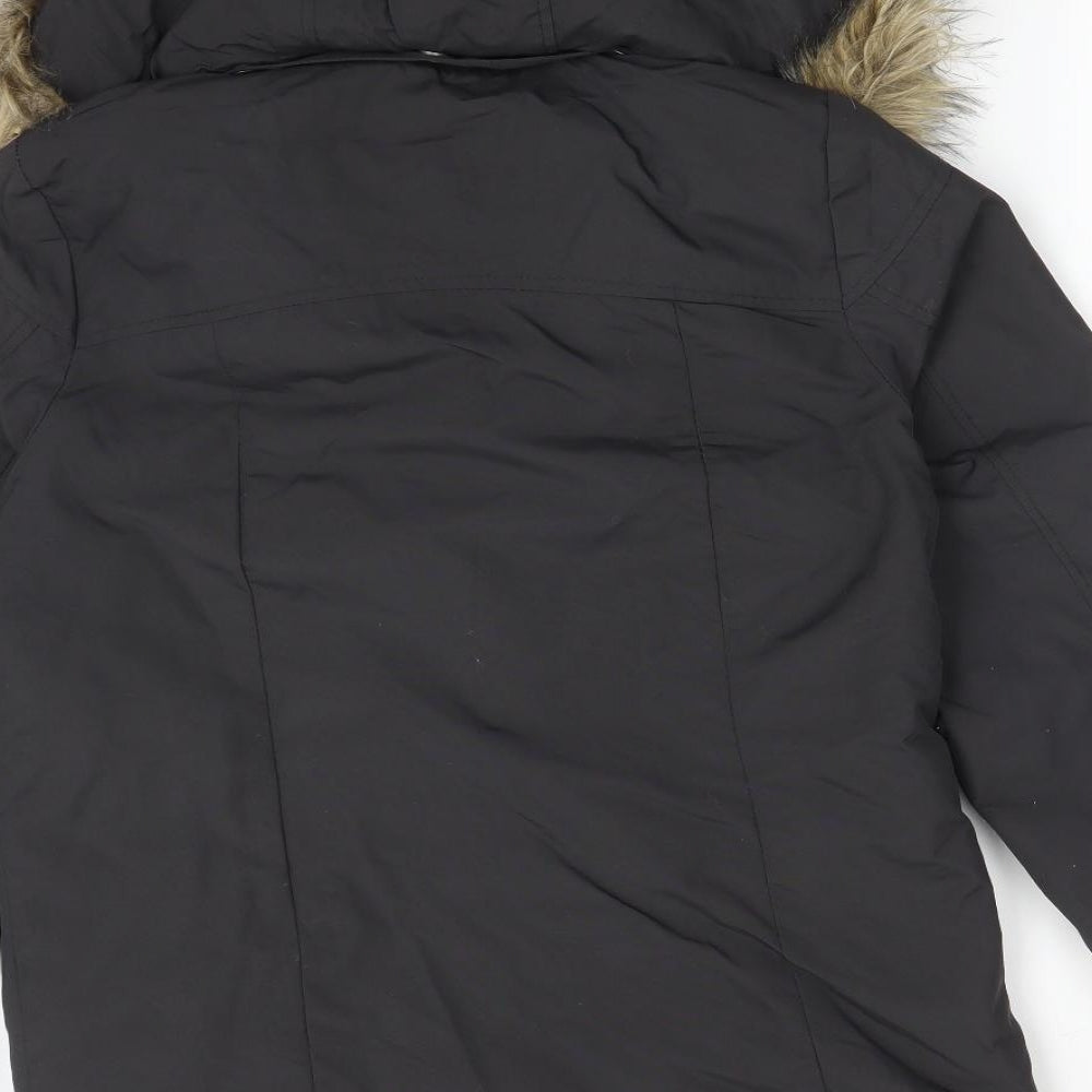 FATFACE Womens Black   Overcoat Coat Size 10