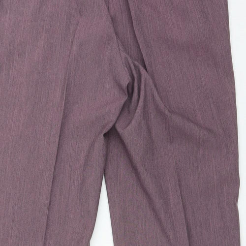 Preworn Womens Purple  Polyester Trousers  Size 16 L28 in Regular