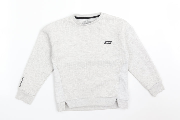 Primark Boys Grey Argyle/Diamond Polyester Pullover Sweatshirt Size 6-7 Years