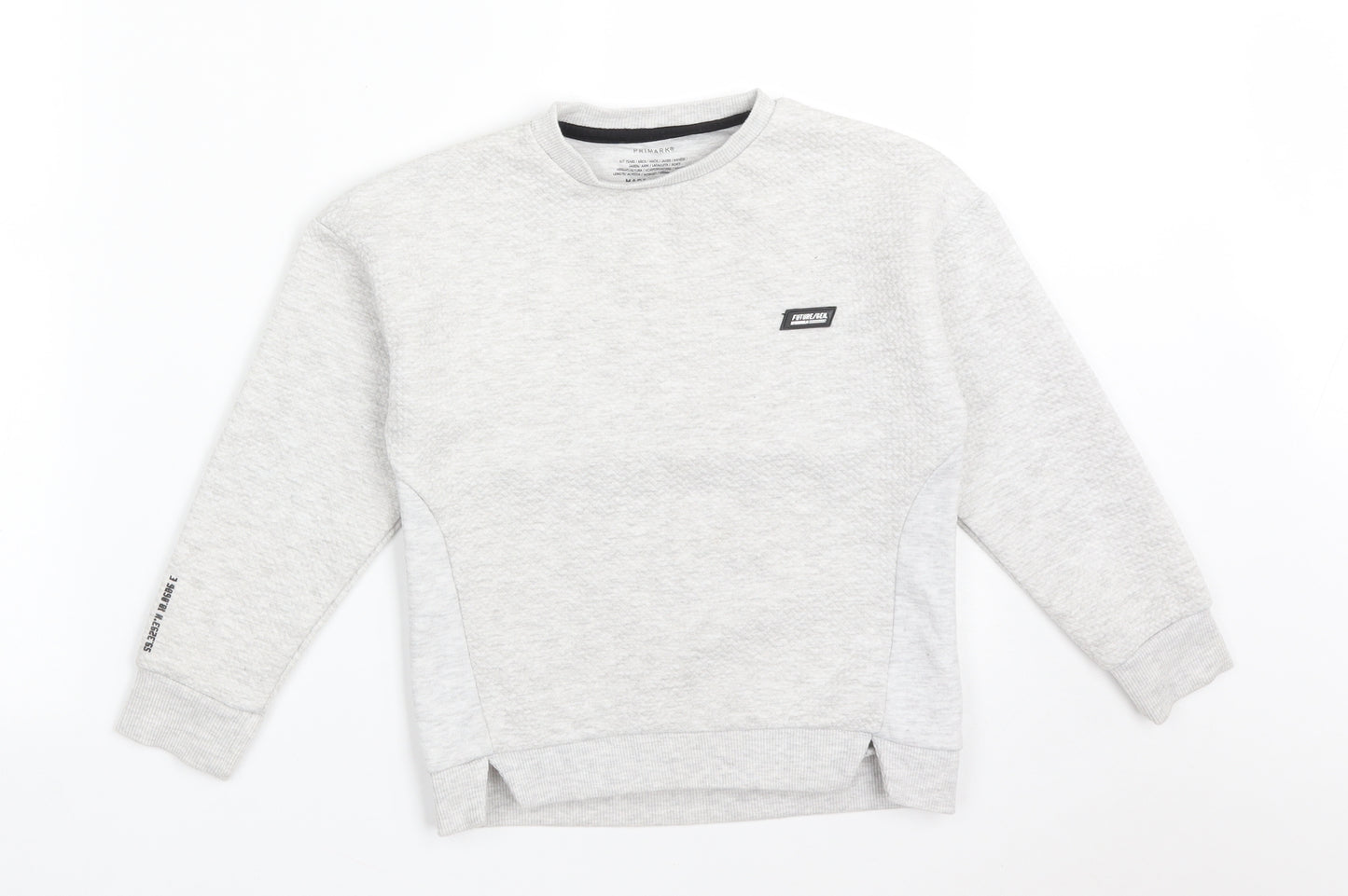 Primark Boys Grey Argyle/Diamond Polyester Pullover Sweatshirt Size 6-7 Years