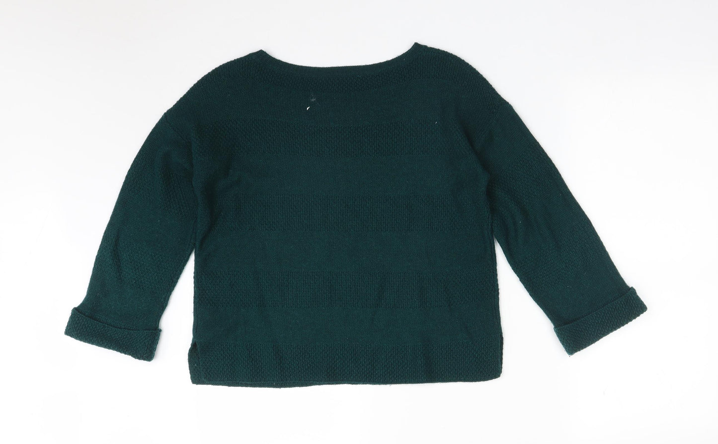TPOSHOP Womens Green  Acrylic Basic T-Shirt Size 10 Round Neck