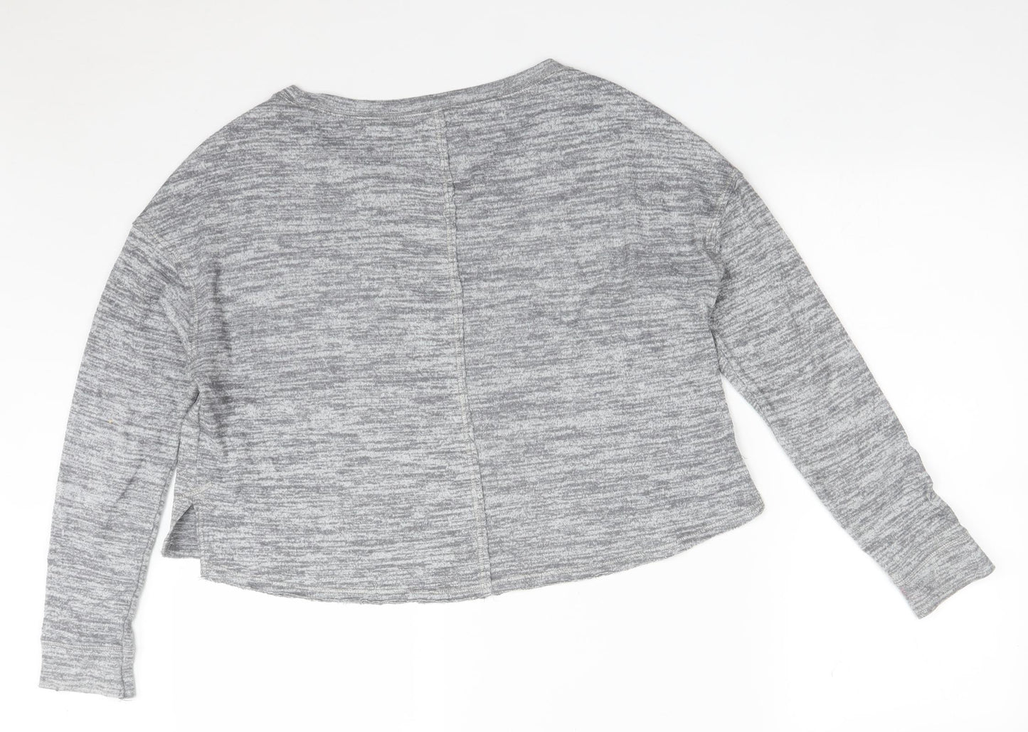 GILY HICKS Womens Grey Solid Polyester  Pyjama Top Size XS