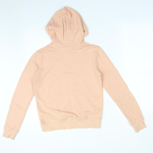 H&M Womens Orange  Cotton Pullover Hoodie Size XS