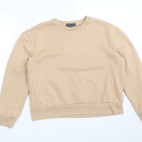 Primark Womens Beige  Cotton Pullover Sweatshirt Size XS