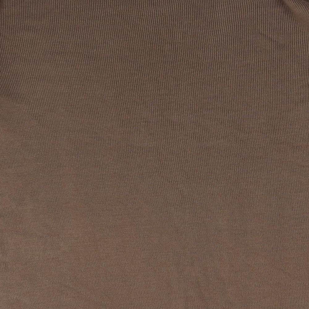 BHS Womens Multicoloured Colourblock Acrylic Basic T-Shirt Size 14 Round Neck