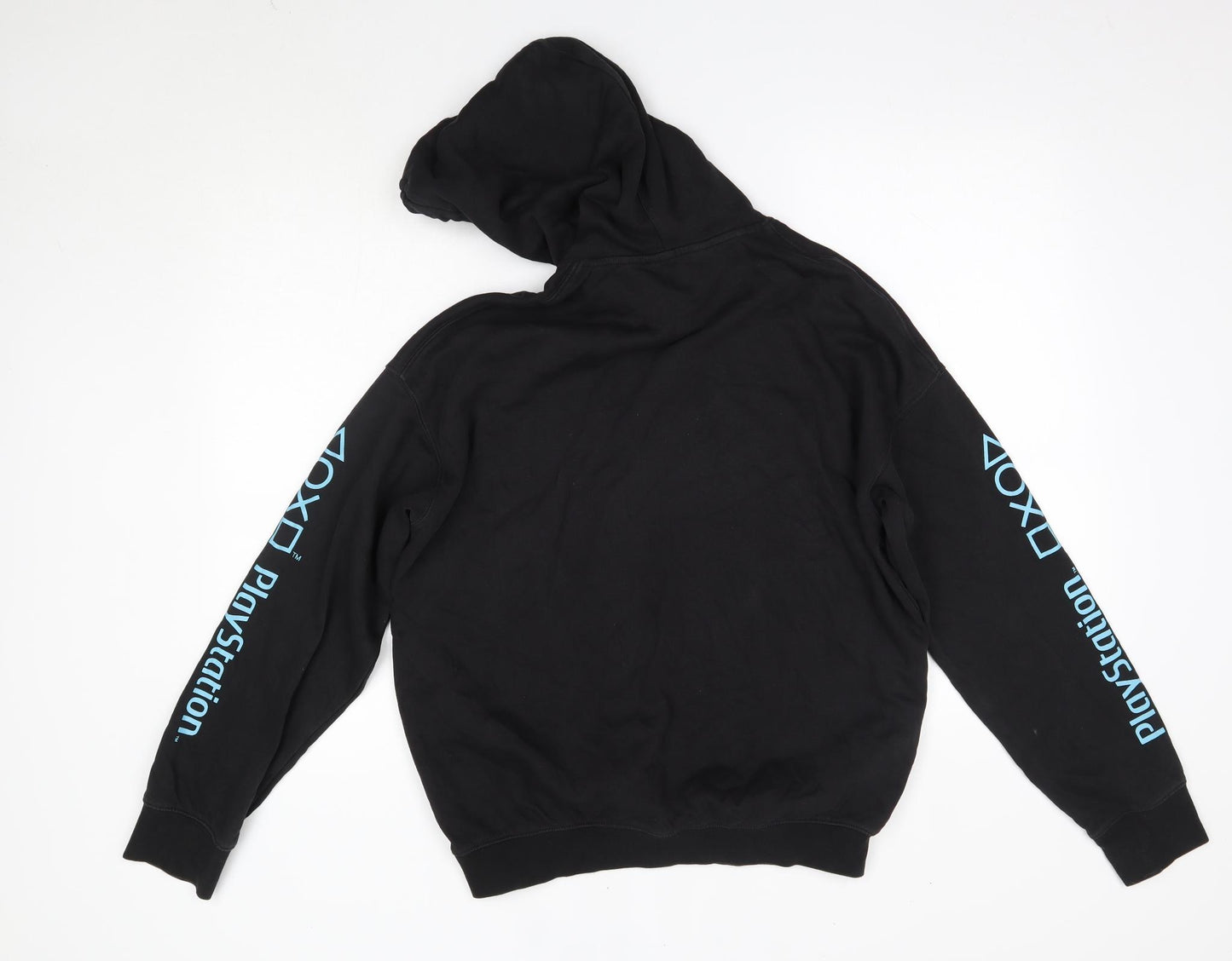 H&M Boys Black  Cotton Pullover Hoodie Size 14-15 Years   - Playstation