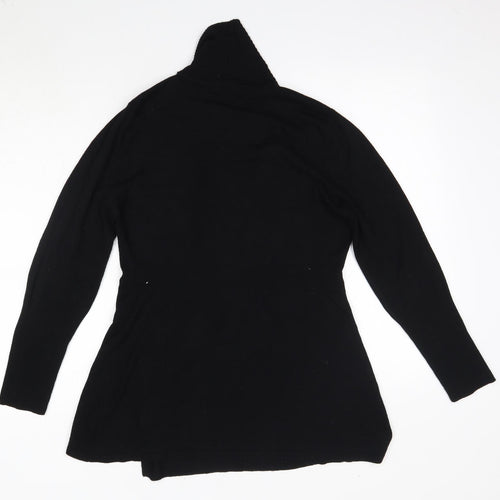 M&Co Womens Black V-Neck  Viscose Cardigan Jumper Size M