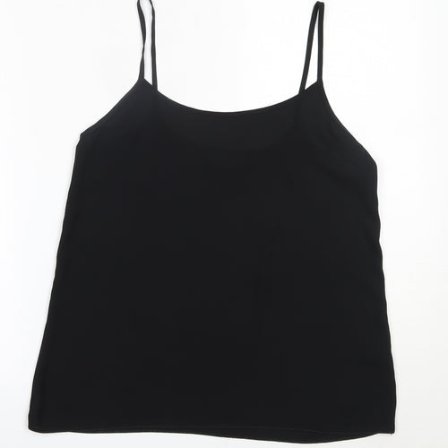 Matalan Womens Black  Polyester Camisole Blouse Size 10 Round Neck