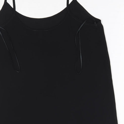 Matalan Womens Black  Polyester Camisole Blouse Size 10 Round Neck