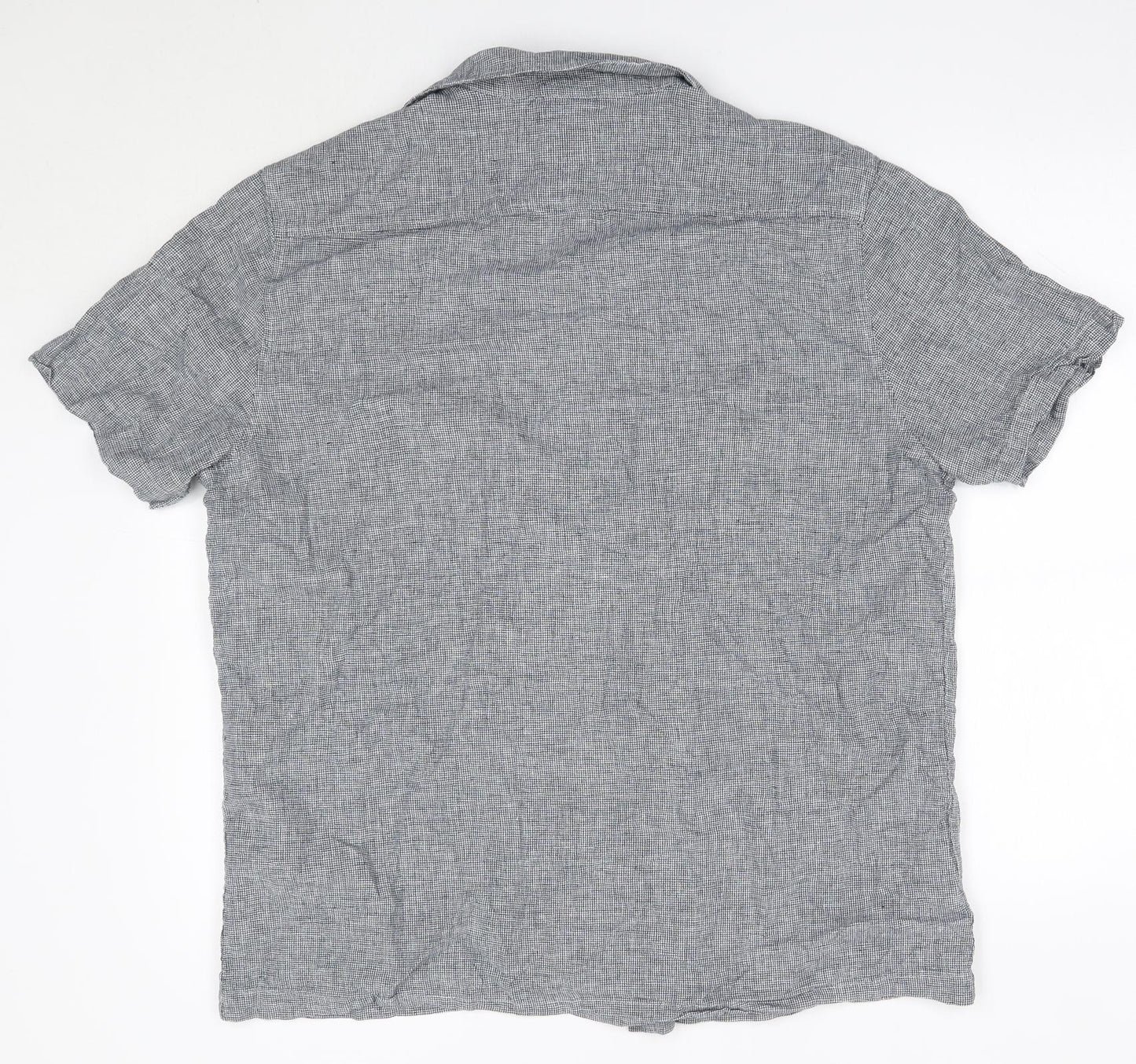 George Mens Grey  Linen  Button-Up Size XL Collared