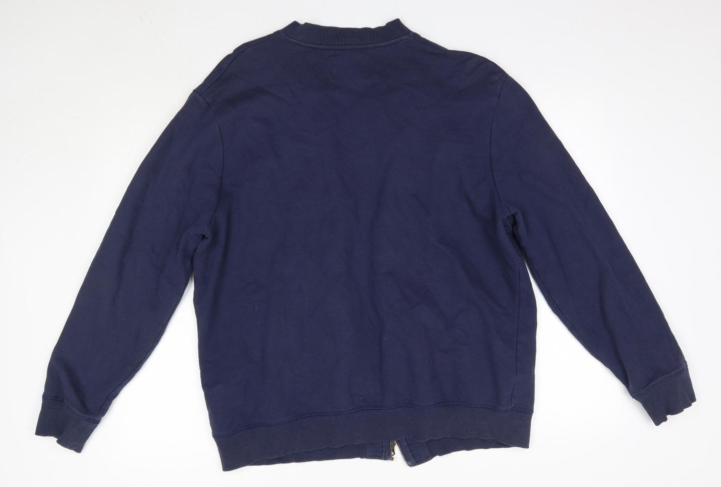 Burton Mens Blue Round Neck  Cotton Full Zip Jumper Size XL