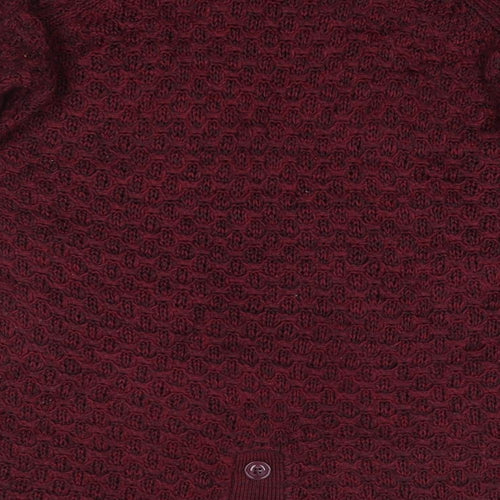 New Look Womens Purple Round Neck  Acrylic Pullover Jumper Size M