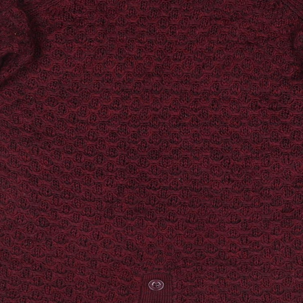 New Look Womens Purple Round Neck  Acrylic Pullover Jumper Size M